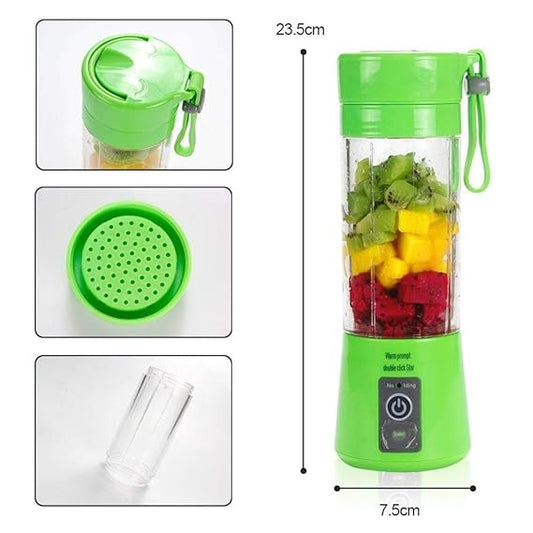 Portable USB Juicer Blender 380ml Bottle with Rechargeable Powerbank & USB Cable